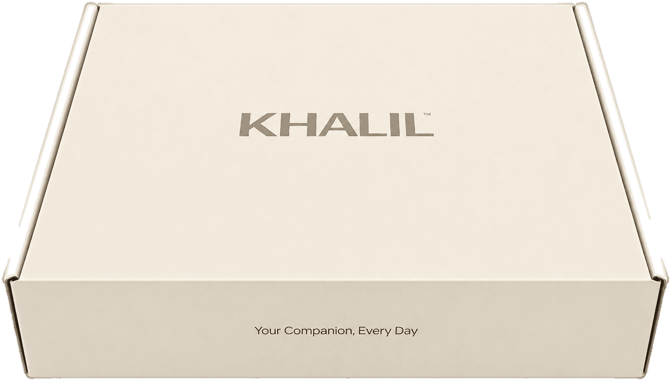 بوكس خليل مغلقاً بوسم KHALIL وعبارة Your Companion, Every Day